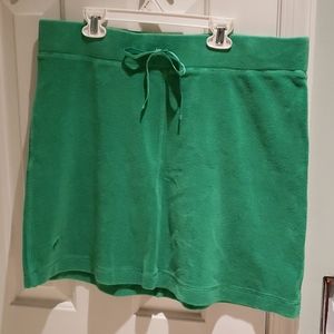 Lilly Pulitzer- green terry cloth skirt, size L